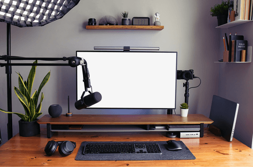 Microphone With Computer Mockup