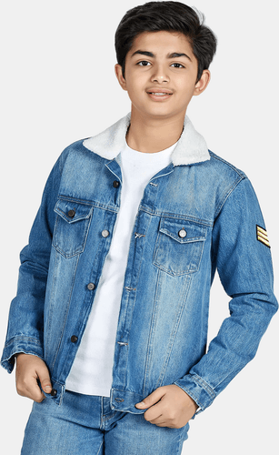 Boy In Denim Jacket Mockup