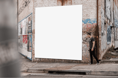 Roadside Street Poster Mockup