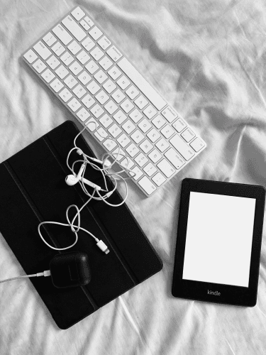 Kindle Mockup With Keyboard Top View