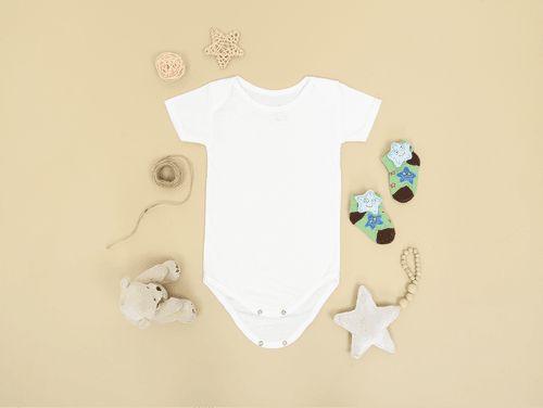 Baby Flat Lay Onesie Mockup