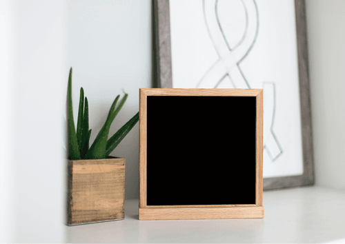 Wooden Square Frame Mockup