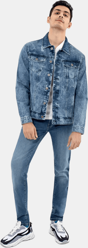 Man Wearing Denim Jacket Mockup