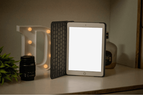 Ipad Mockup With Keyboard