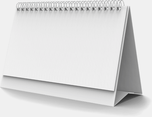 Horizontal Desk Calendar Mockup