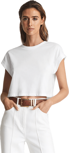 Cropped Top Woman T Shirt Mockup