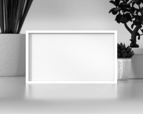 Landscape Frame Mockup With Plants