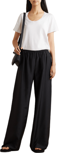 White Round Neck Woman T Shirt Mockup