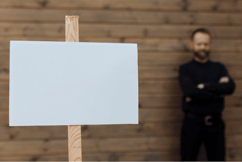Real Estate Yard Sign Mockup