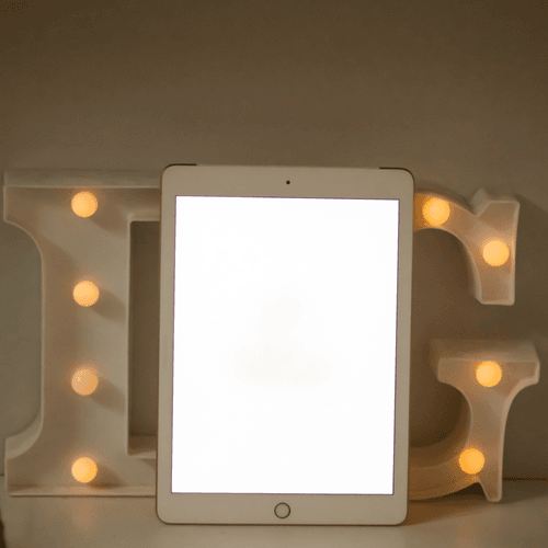 Ipad Mini Mockup Resting On A Table