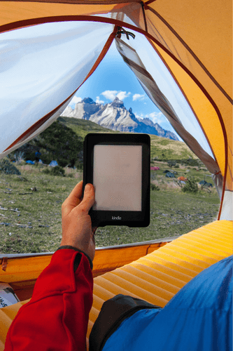 Reading On Kindle From A Tent