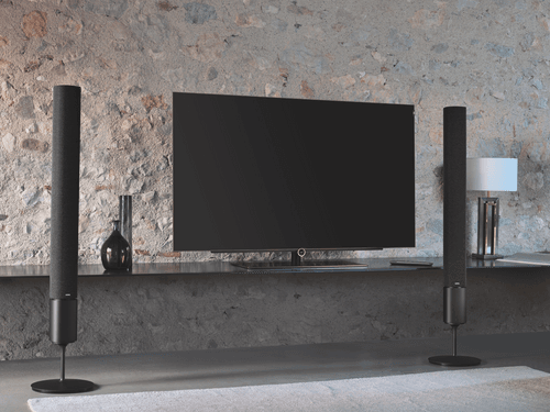 Black Tv Mockup With Speakers